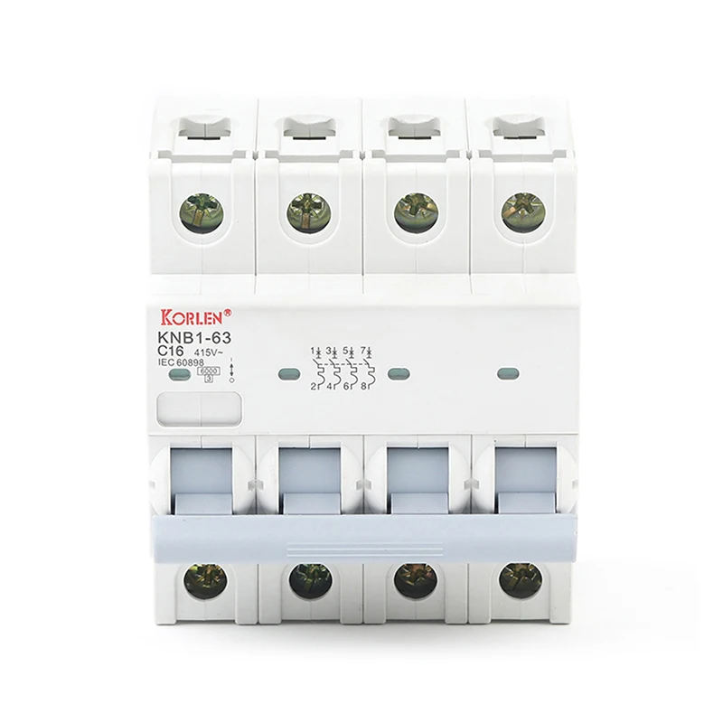 Korlen Best Selling ODM/OEM Factory Circuit Breakers 63A 50A 40A B/C/D MCB Current Overload Protection AC Mini Circuit Breaker