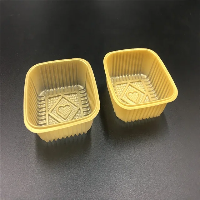 disposable  gold  PP Plastic  blister mooncake tray