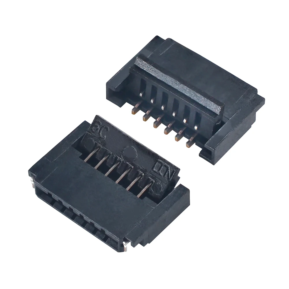 Shenzhen factory Height 1.0mm 0.5Pitch 6pin back flip FPC connector Hirose replacement type for Set top box