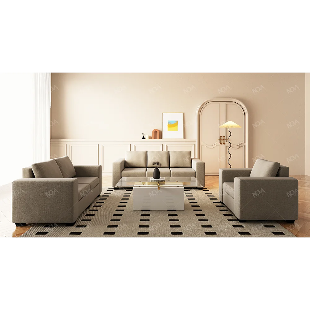 NOVA European Style Sofa Set Living Room Furniture Home Luxury Modern Fabric Foam Sectional Couch Lounge Sofa Set
