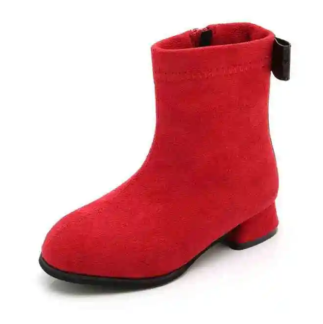 Новые бархатные ботинки для девочек, зимние новые детские модные замшевые Ботинки Martin для студентов, оптовая продажа