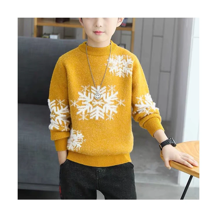 High Quality Winter Knitted Baby Boy Kid Designs Dress Sweater