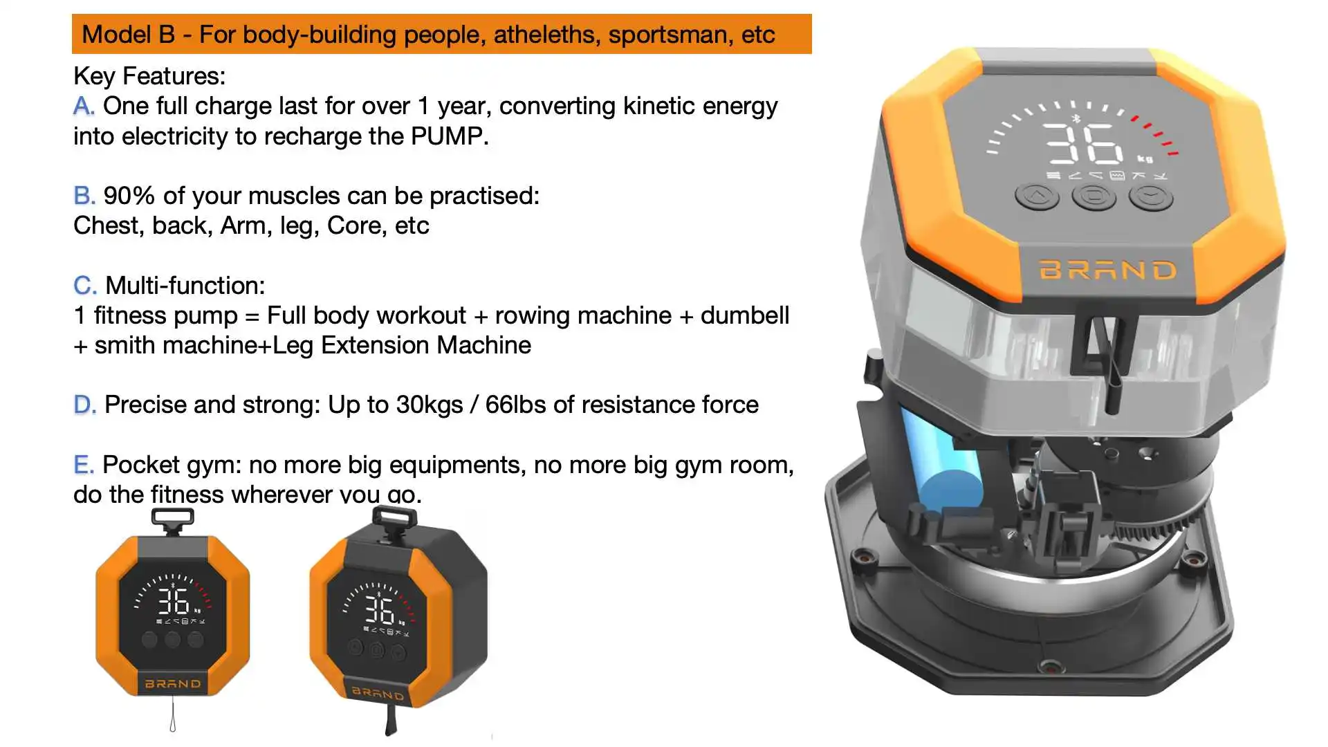 Smart exercise equipment cable pull pocket home gym fitness pump flywheel trainer with adjustable resistance control