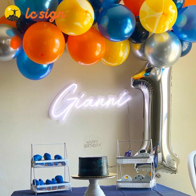 Diy neon sign hanging  Led Outdoor Neon Sign Letter Acrylic Neon Sign