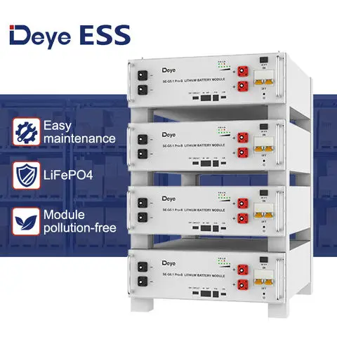 Аккумулятор Deye SE-G5.1 Pro-B LiFePO4 51 2 В 100 А · ч 5 12 кВтч литиевые батареи