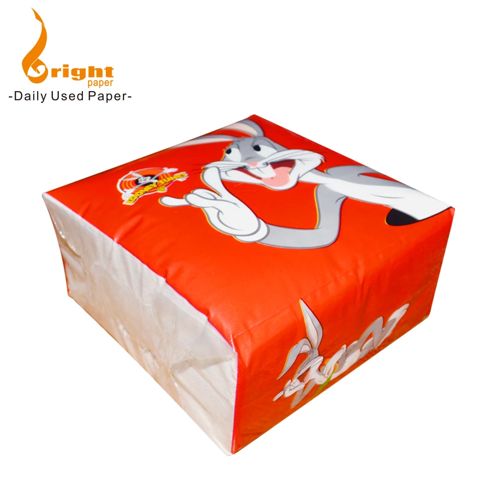 2 Ply Layer and Office & Hotel Application soft pack facial branded tissue paper