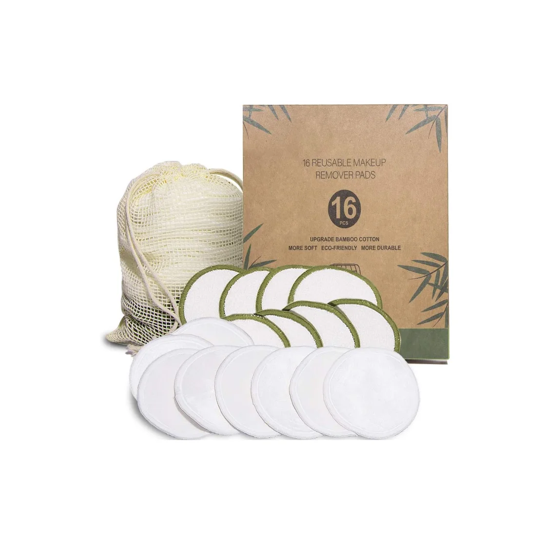 Индивидуальный размер/цвет/логотип, моющаяся ткань, косметическая хлопчатобумажная подушечка, многоразовая Подушечка для снятия макияжа