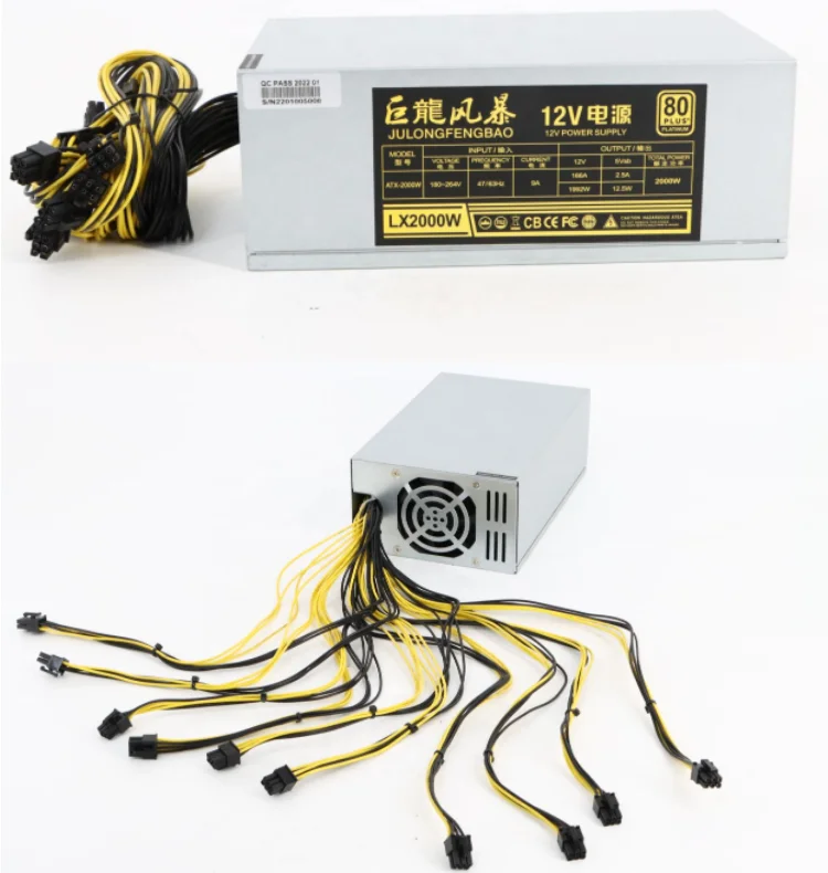 1800w 2000w 2400w 2500w 2600w gpu Блок питания ATX psu компьютерный корпус apw7 10Pin15Pin24Pin блок питания atx блок питания постоянного тока для видеокарт