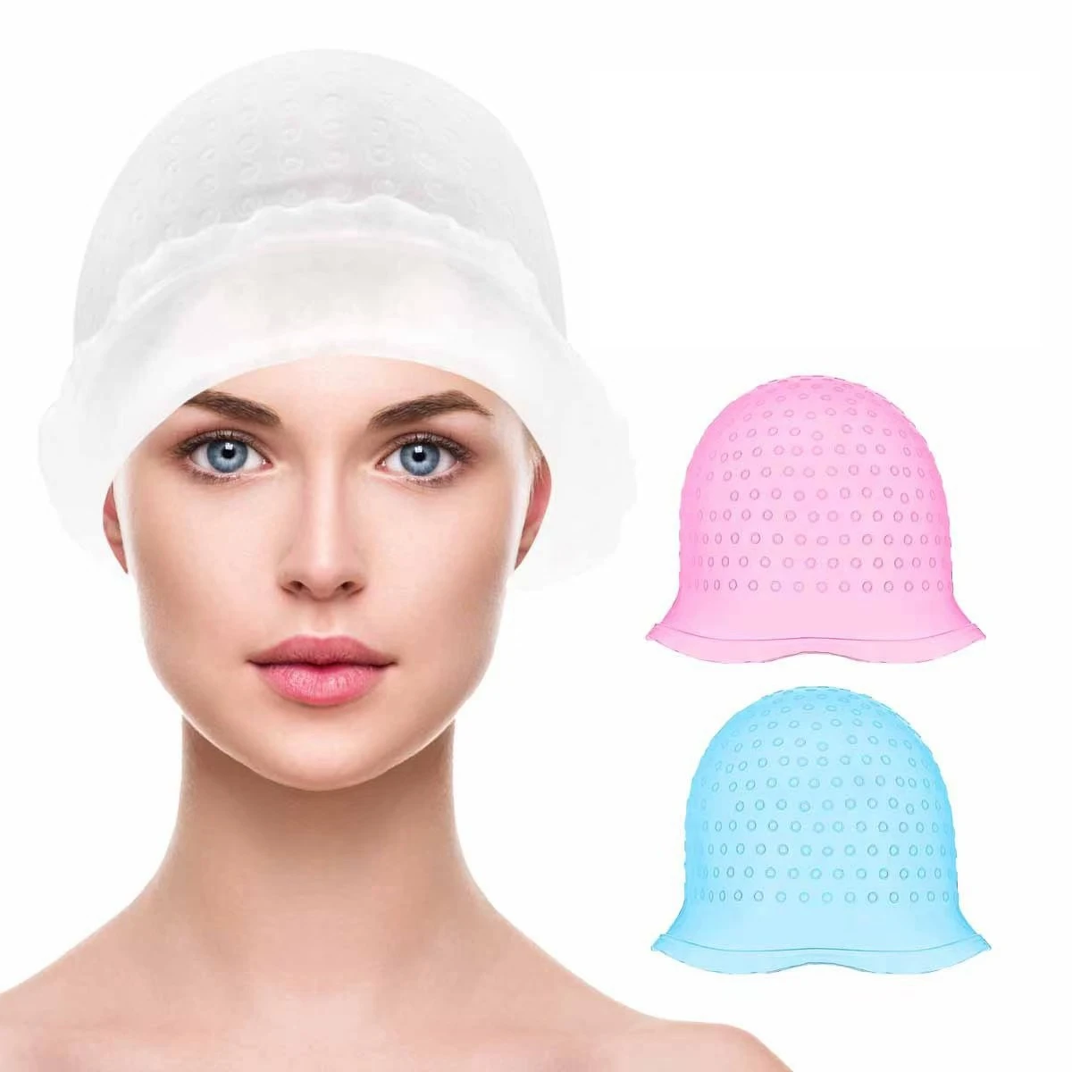 Hot Selling Salon Barber Tool Hair Coloring Highlighting Cap For Woman Girls Silicone Hair Tipping Dye Hat Hook Hat