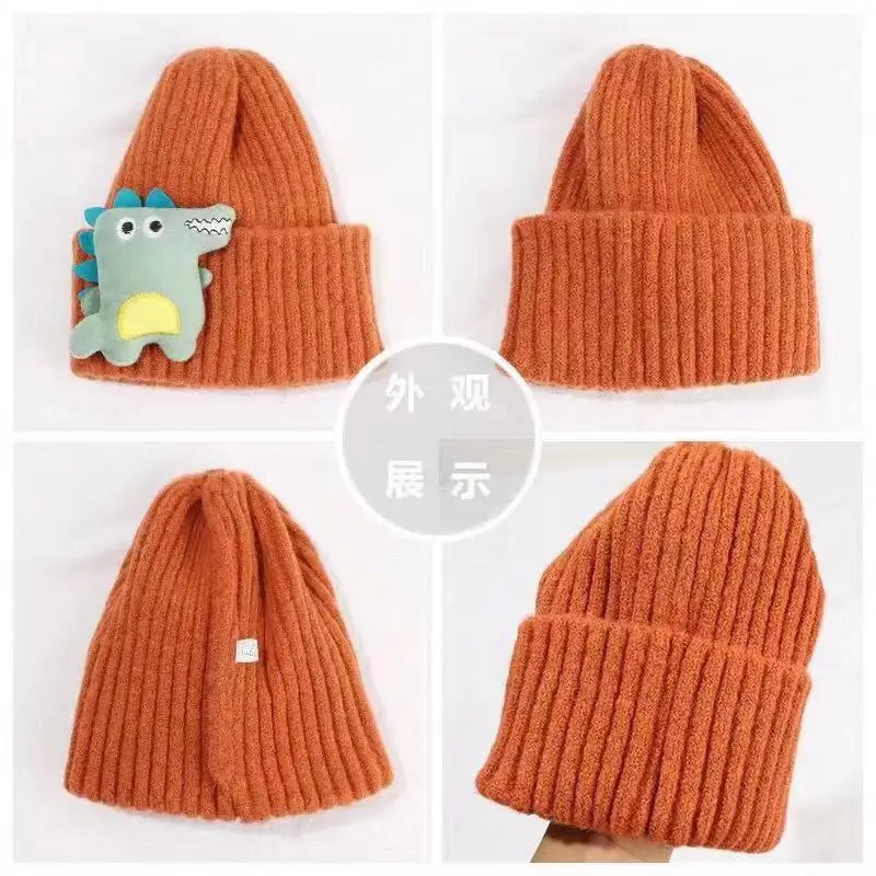 New arrival Winter new alligator doll wool hat Parent-child knitted beanie hat  wholesales