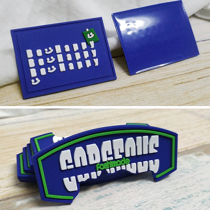 Luxury Garment Accessories Customized PVC Patches 3D Silicone Rubber Labels