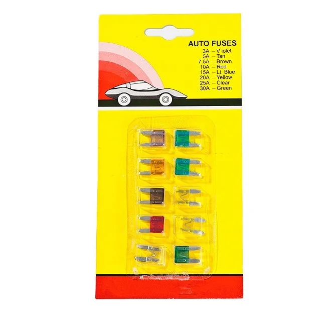 Auto Standard blade fuse Car fuse blister packing with extractor