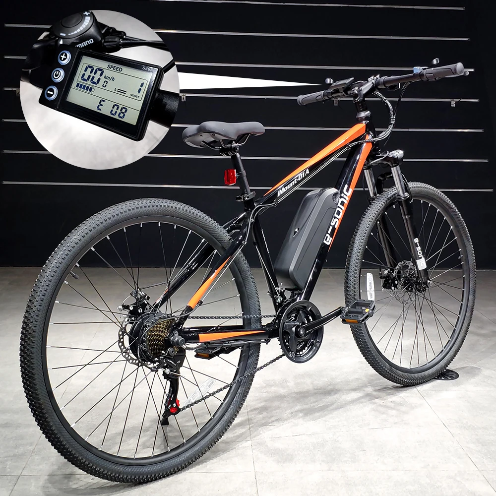 New design E-SONIC brand 29 inch 350 watts mountain ebike for riders on snow or beach outgoing electric bicycle