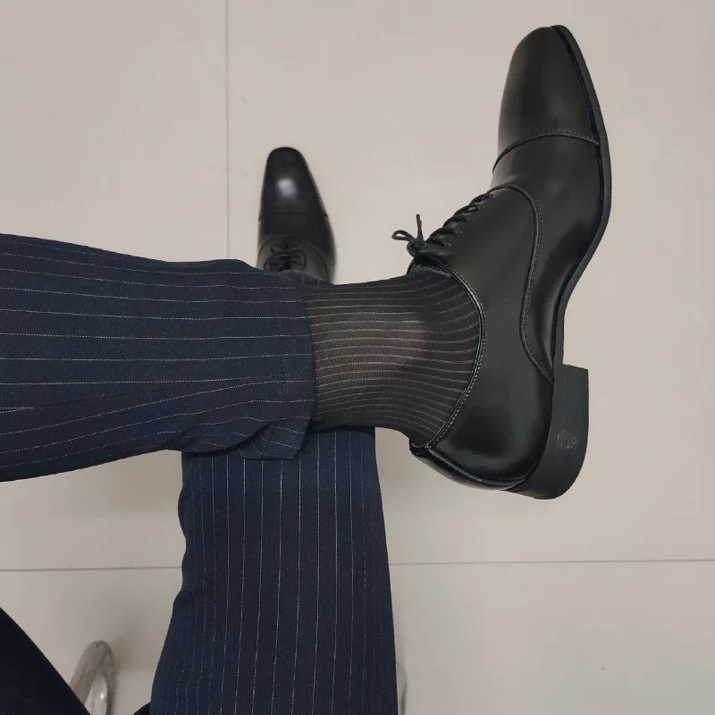Fashion Mens Socks Formal Suit Dress Hose Sexy Sheer Man Stocking Gay Harajuku Fetish Men Gay Guy Sock Foot