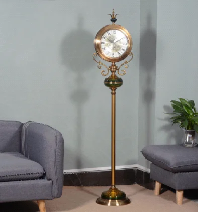 Роскошные вертикальные часы в скандинавском стиле ретро украшение для гостиной стеклянные напольные часы