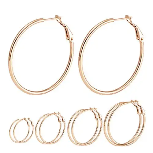 Chinese Most Popular Earrings Fashion Popular Exaggerated Punk Wind Circle Hoops Earrings Women Gold Big Round Earring Hoop