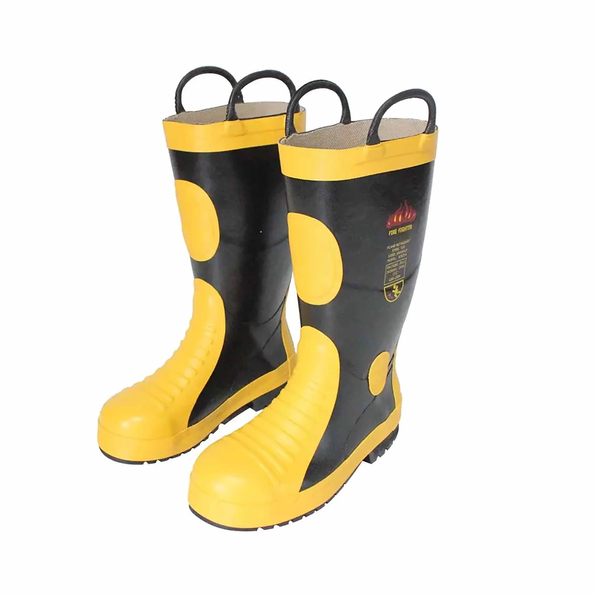 Hot selling Yellow anti abrasion Rubber Firefighter Boots Flame retardant Fire Safety Boots For men