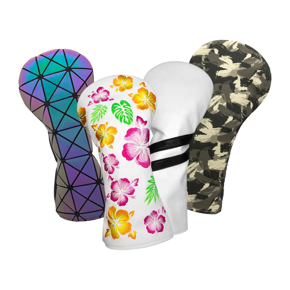 Wholesale Custom Bulk Retail Customized Driver Accessories Plain Golf Head Cover PU Leather Golf Headcover
