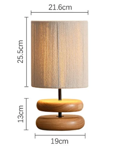Modern 3000K E27 fabric night light reading solid wooden base bedside reading table lamps
