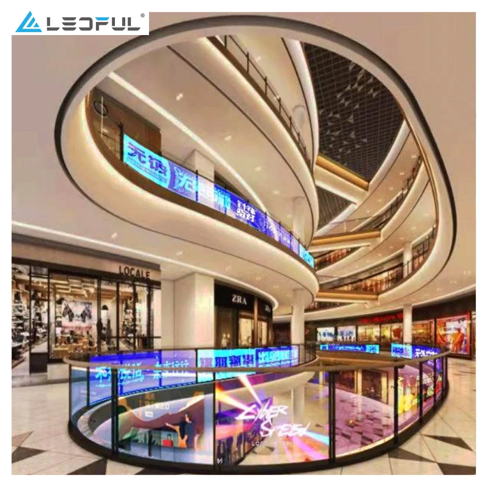 P2 P3 P6.67 P7 Adhesive Super Slim Led Screen PCB Board Flexible Transparent Film Advertising LED Display