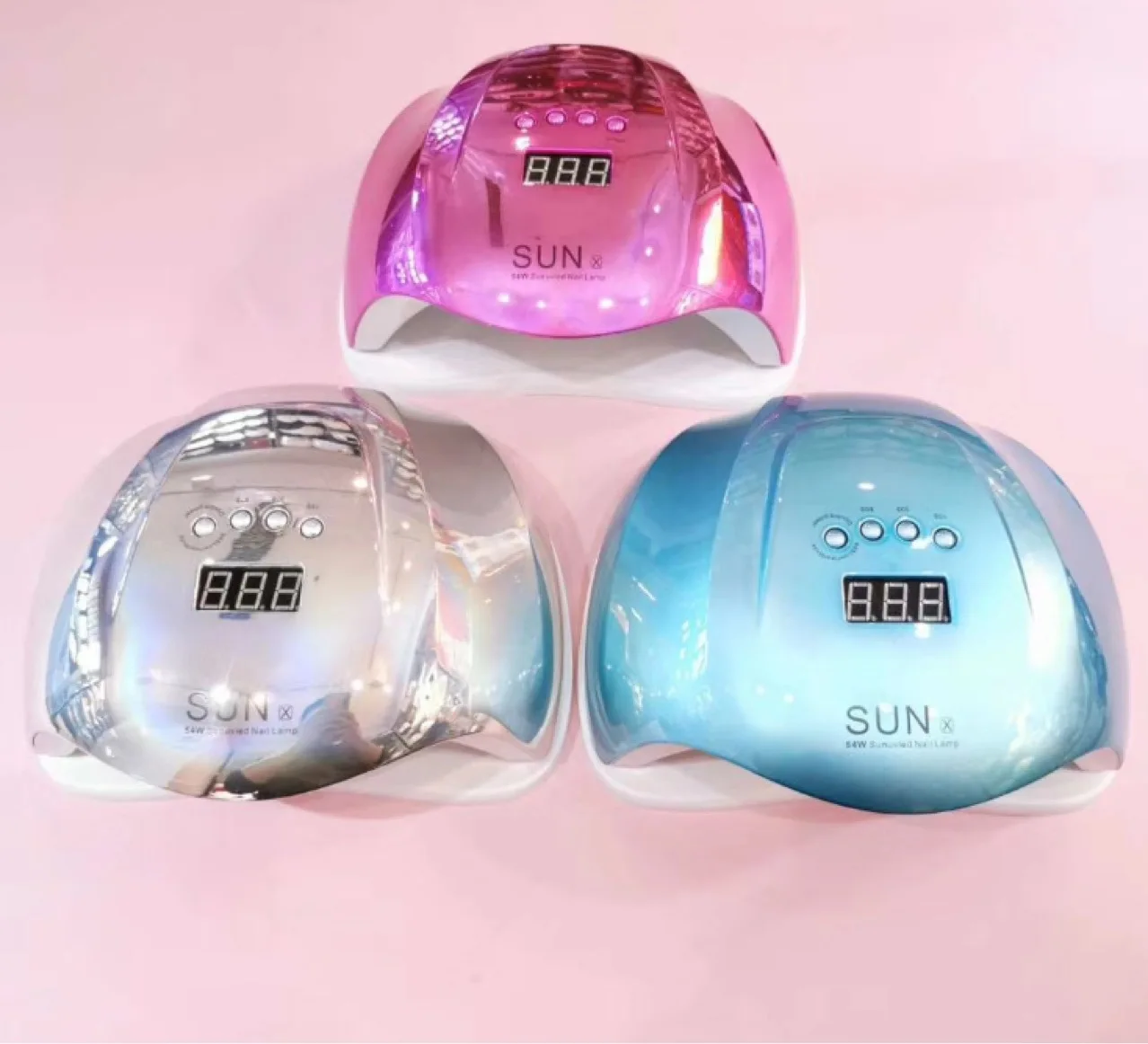 nail supplies Gel Polish Dryer sunx 54w 48w manicure machine Uv Led Nail Lamp Pink Removeable