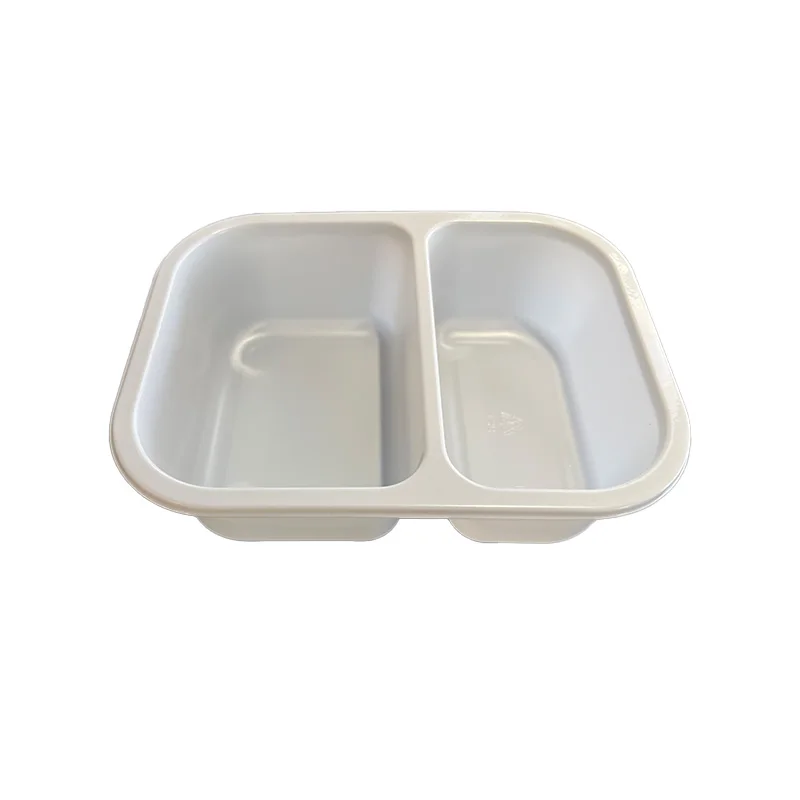 White 100% Recycled CPET Trays Ovenable 12 Compartment Disposable Airline Food Packaging Plastic Bakery CPET Container With Film