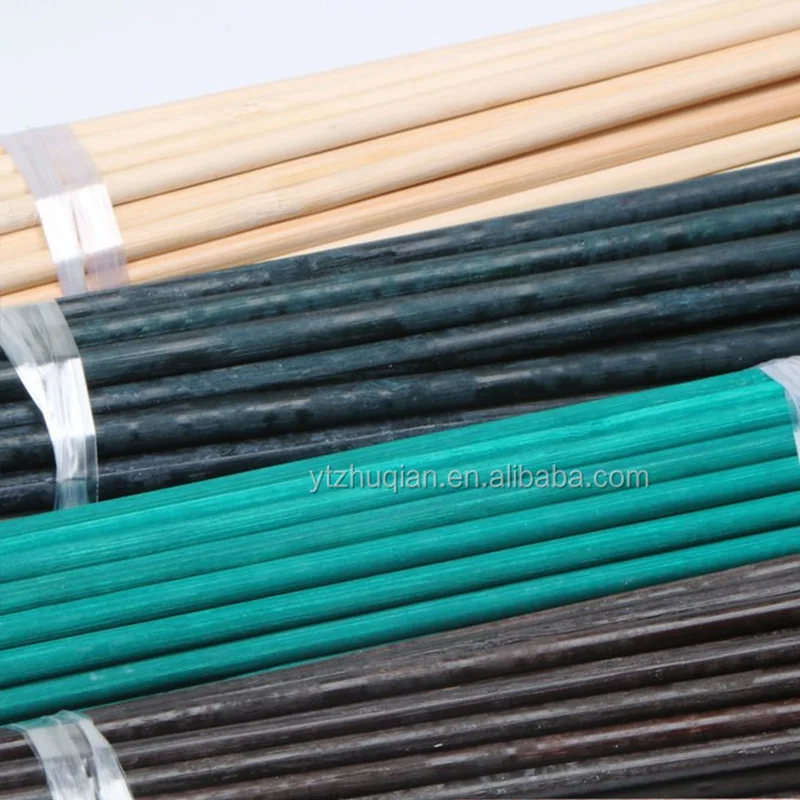Bamboo Flower supporting sticks 4mm/5mm/6mm diameter waxed dyed color long bamboo sticks