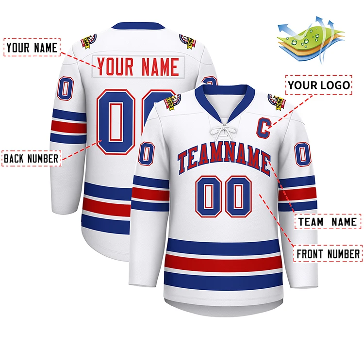 2024 New Products Customized Team Training Game Ice Hockey Jersey Sublimated Printed Logo Name Number Hockey Jersey For Man