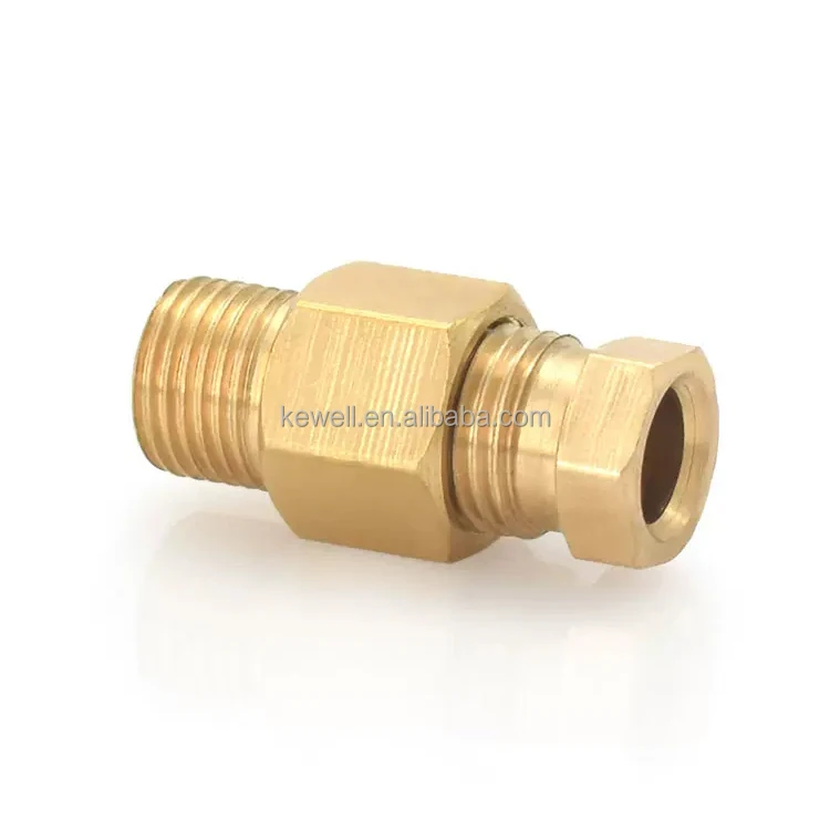 Electric Compression Ferrule Tube Oil Fitting 4 6 mm Straight Pipe Connectors Customizable Lubrication Machine Tool Adapter OEM