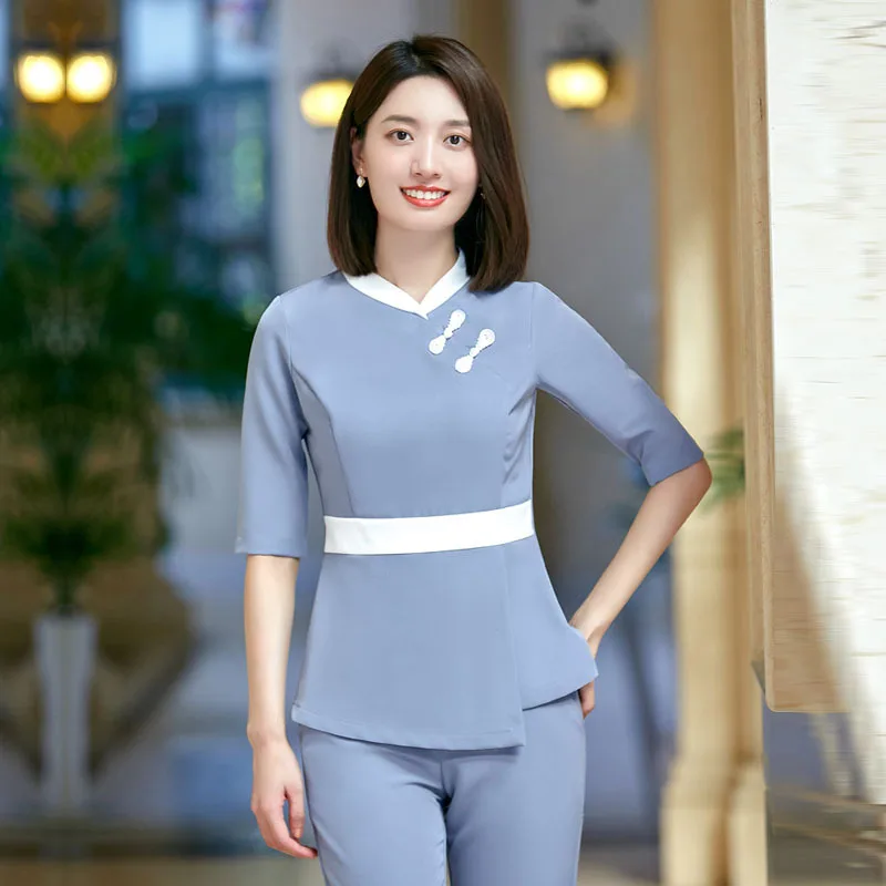 Beautician Work Wear Uniform Thai Massage Spa Uniforms Hotel Beauty Salon SPA Uniforms for Women beautician