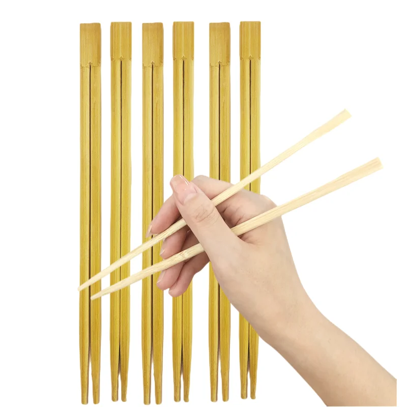 Wholesale  Cheap Japanese Chinese Twin Disposable Custom Logo Bamboo Chopsticks