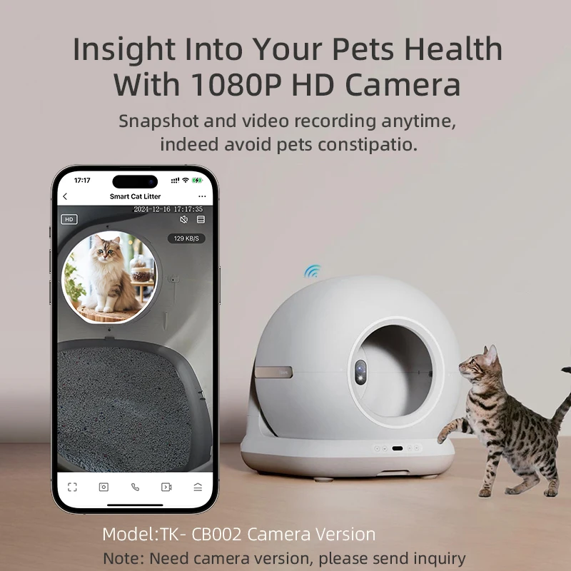 OEM Electric Smart Quick Self Cleaning Deodorant Large Space Toilet Tray Automatic APP Remote Control Auto Cat Litter Box
