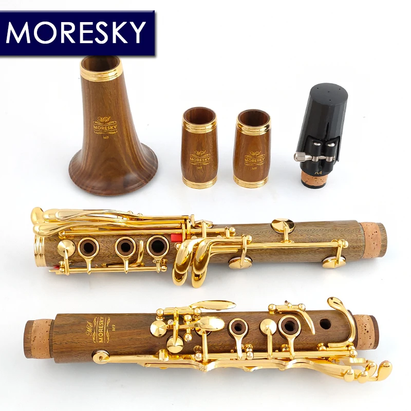 Professional Wind Instrument Bb Tune Clarinet Gold Plated 18 Keys Guaiacumofficimale Wood Clarinette Klarnet