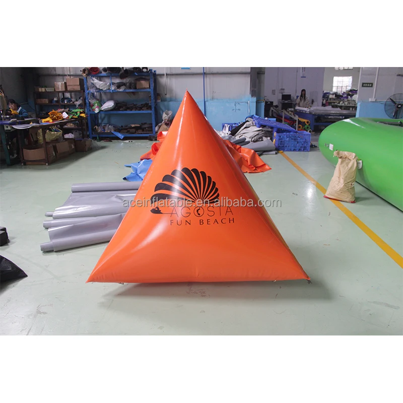 Custom Logo Water Floating Race Marker Air Buoys Swim Triathlon Marking triangle Inflatable Buoy Racing Markers