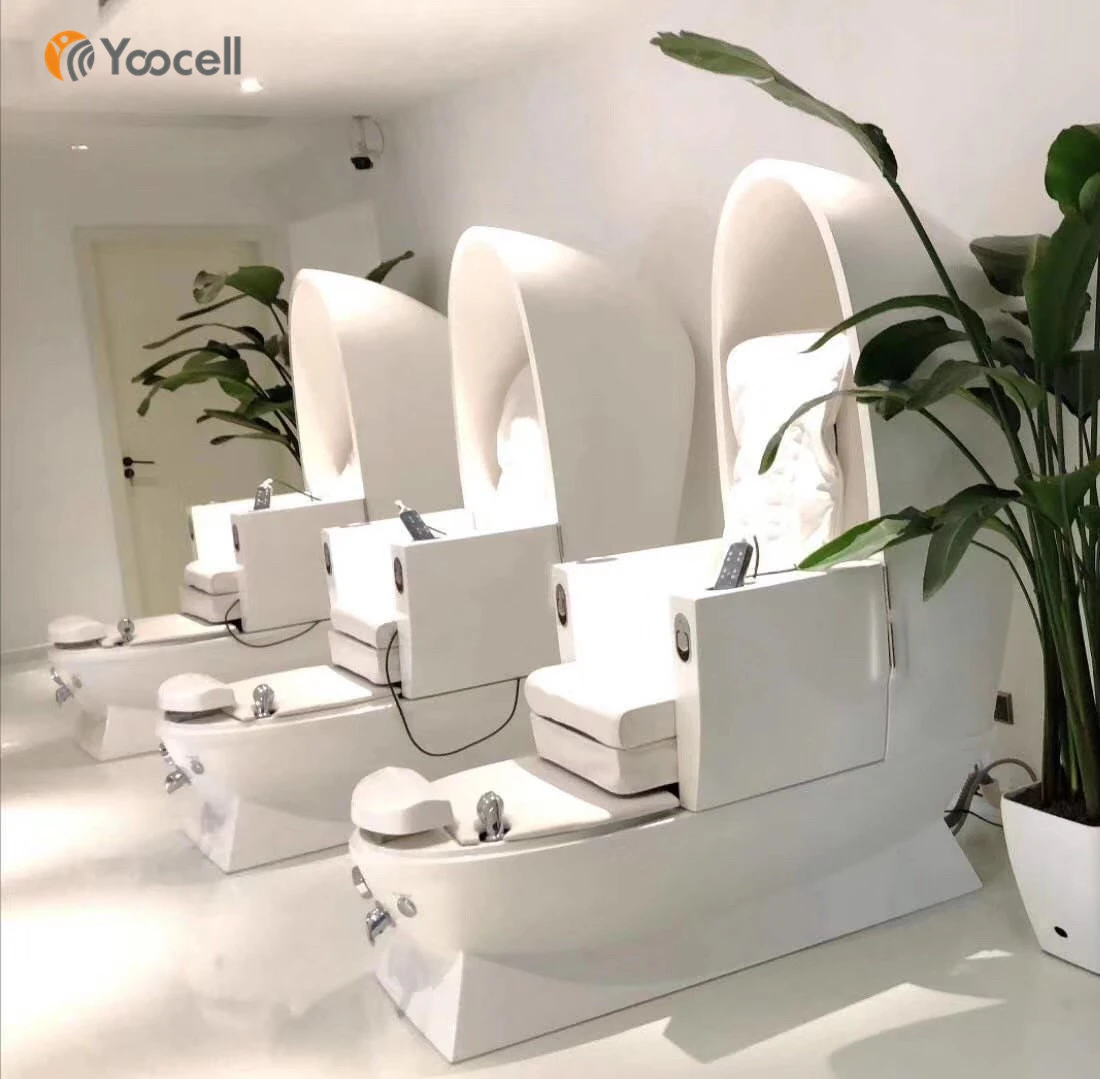 Профессиональный роскошный электрический стул Yoocell для спа-массажа и педикюра маникюра ногтей
