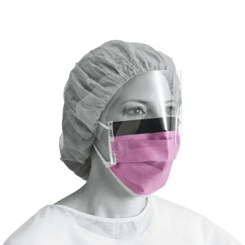 Disposable anti-fog medical mask with visor for hospital with CE certification