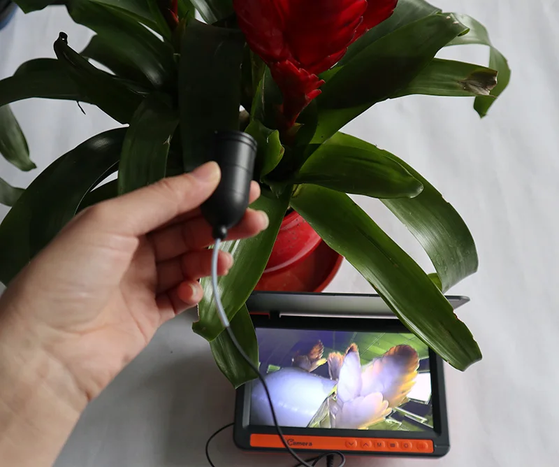 Potable promotion sale fishing tackle visible camera ice/sea fishing 7inch 20m shimmer full color fish fish camera