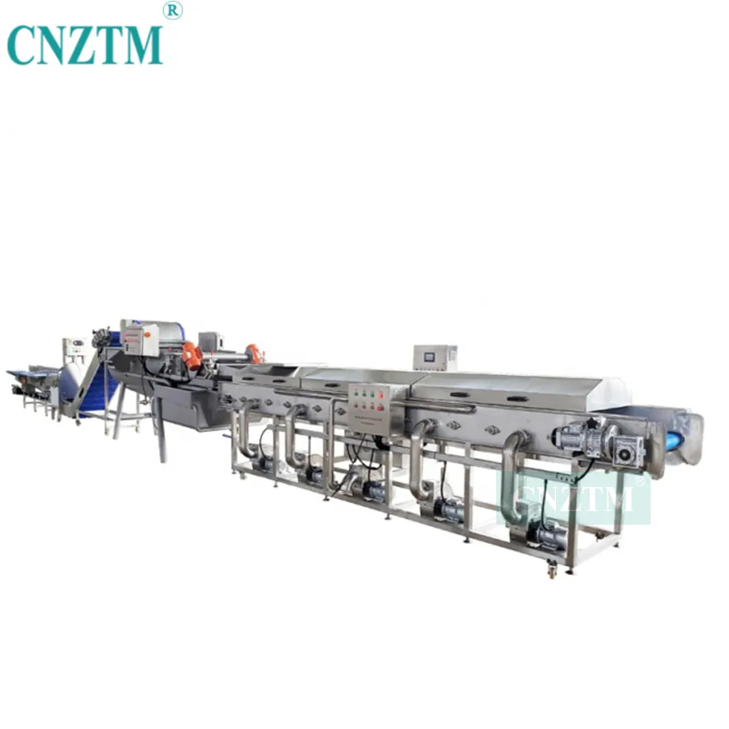 Industrial Automatic Vegetable Washing Cutting Drying Packing Processing line for Making frozen and fresh vegetables