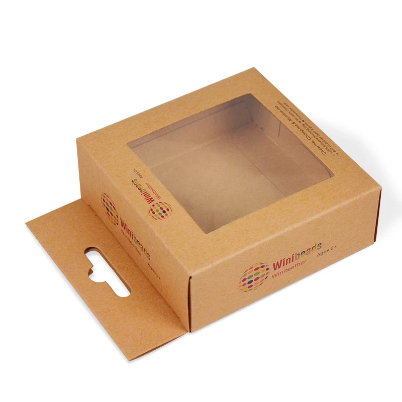 Wholesale Factory Direct Nature Paper Hanger Boxes For Electronics Product Packaging With Clear Window