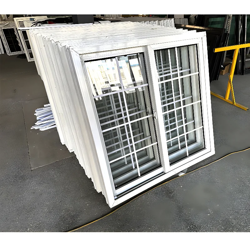 High Quality Soundproof American Style Upvc Horizontal Push-Pull Pvc Windows Sliding Door And Windows
