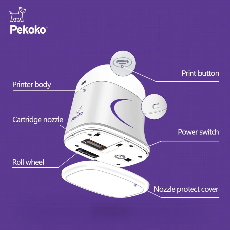  Pekoko портативный мини цветной принтер printcube Лучшая цена чем ручка для