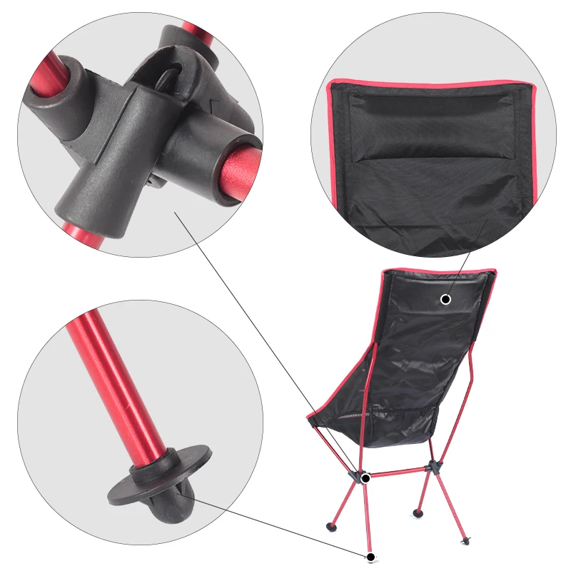 
Ultralight Light weight Outdoor Highback Folding Aluminum Steel Camping Picnic Chair Blue 