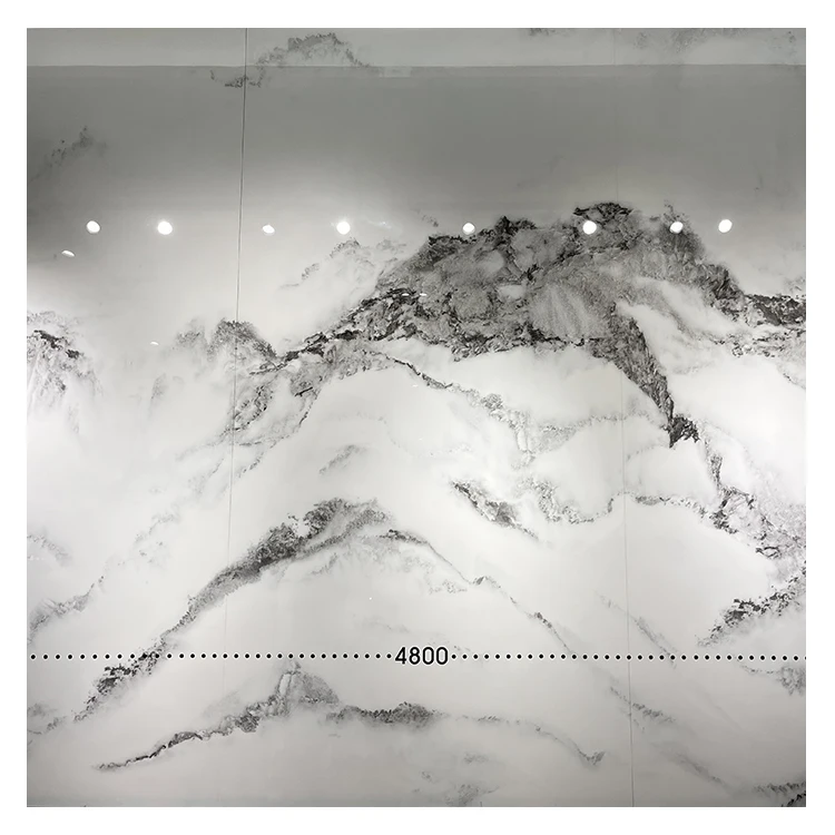 Chinese exporter  living room glossy ceramic calacatta full body floor and wall slim white porcelain tiles polished