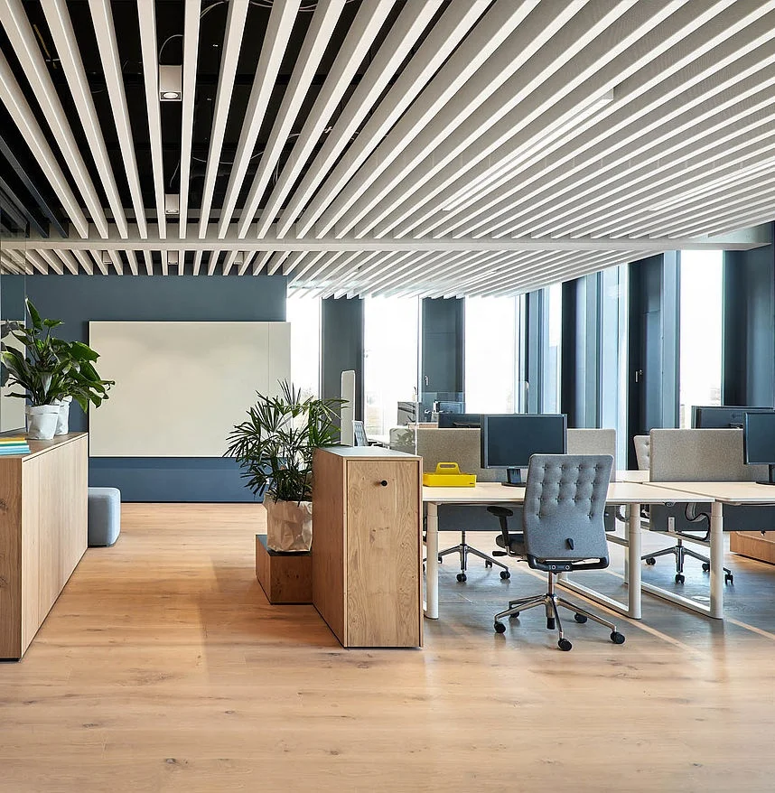 Modern Acoustic Metal Profile Ceilings Suspended Aluminium Baffle Ceiling