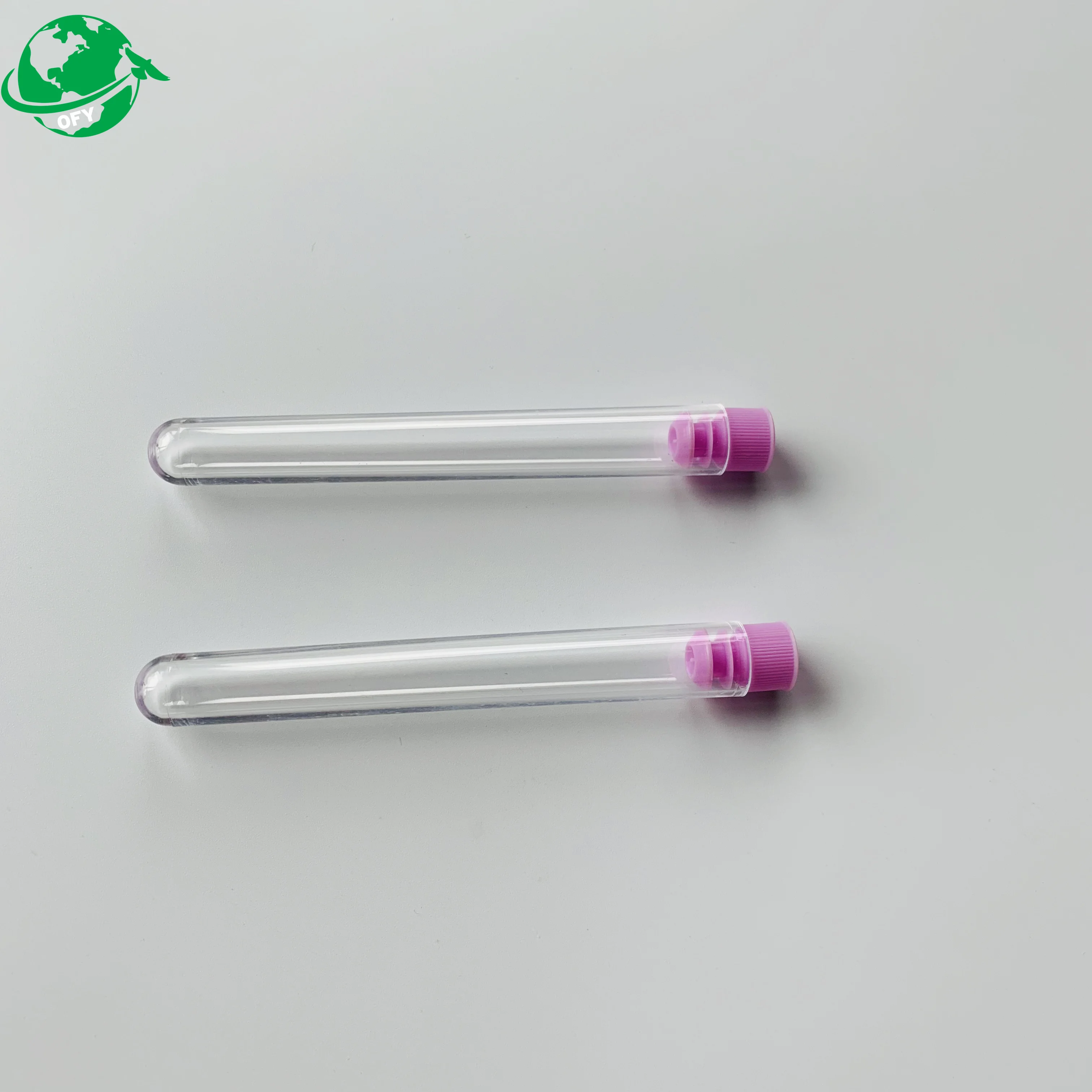 2022 round bottom hard plastic cigar tube test tube plastic with light plastic lid