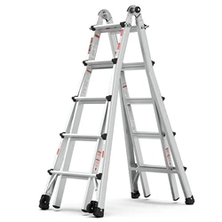 Hot Sale 5 Ladders in 1 Multi Functional Aluminum Folding Step Ladder Multipurpose Ladder