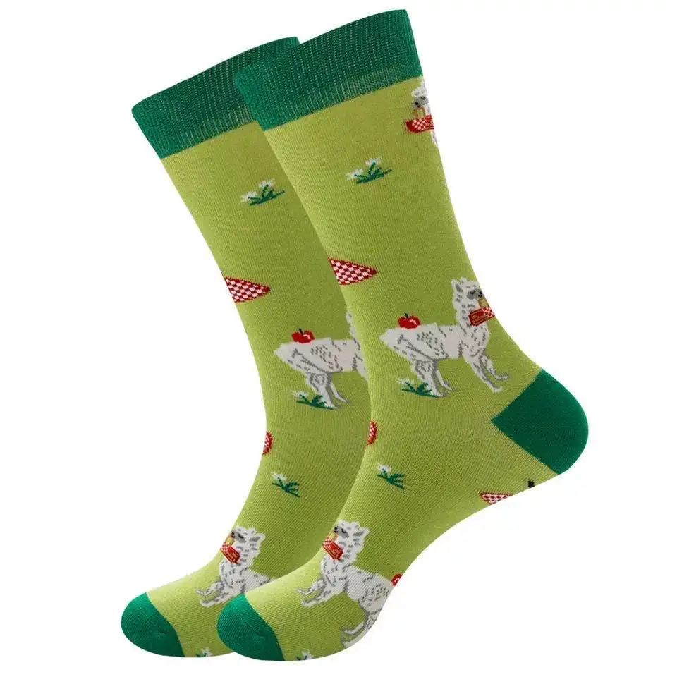 
UPGRADE Custom personalized unisex colorful funny socks Happy animal jacquard cotton sock Colorful Funny Happy for men and women 
