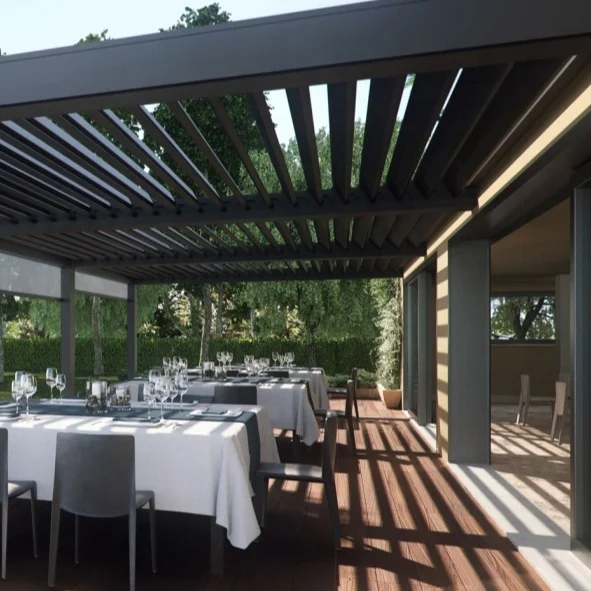 TOMA AS2047 outdoor aluminium blinds for pergola aluminium pergola 4x4m 6x4