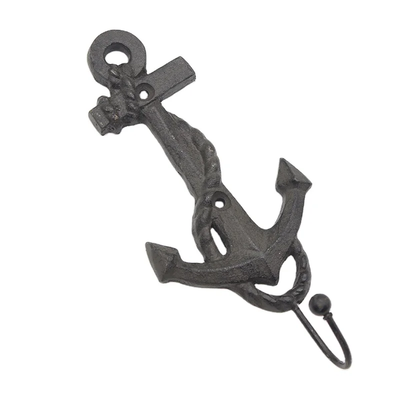 Handmade Cast Iron Vintage Metal Coat And Hat Wall  Anchor Hook For Home Decoration