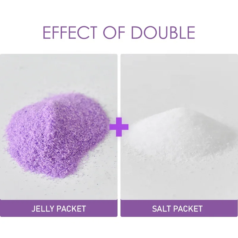 Homemade Foot Spa Lavender Crystal Jelly Salt Powder Soften Whiten Foot Bath Salt DIY Cool Jelly Gel Pedicurehelly Pedicure